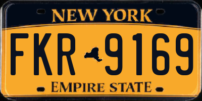 NY license plate FKR9169