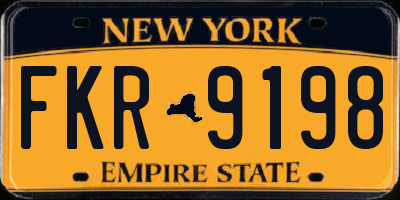 NY license plate FKR9198