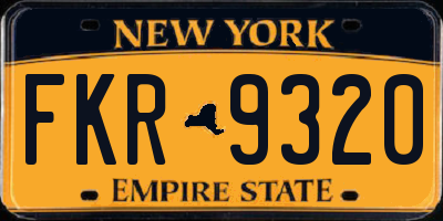 NY license plate FKR9320