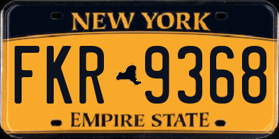 NY license plate FKR9368