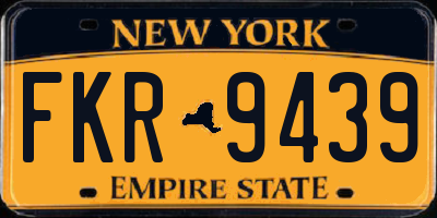NY license plate FKR9439