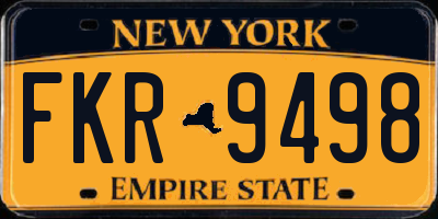 NY license plate FKR9498