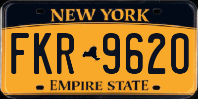 NY license plate FKR9620