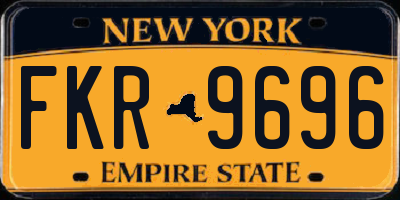 NY license plate FKR9696