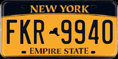 NY license plate FKR9940