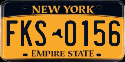 NY license plate FKS0156