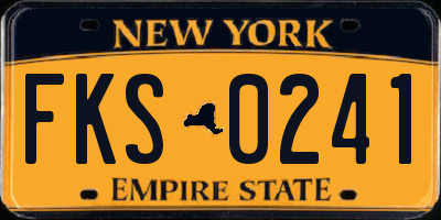 NY license plate FKS0241