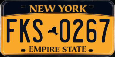 NY license plate FKS0267