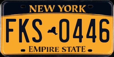 NY license plate FKS0446
