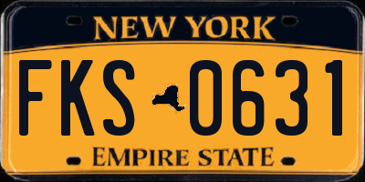 NY license plate FKS0631