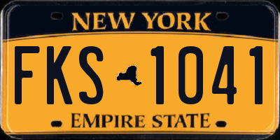 NY license plate FKS1041