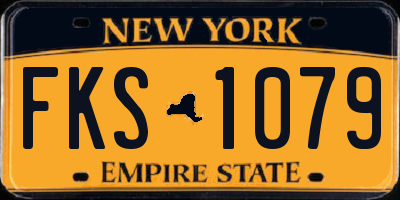 NY license plate FKS1079
