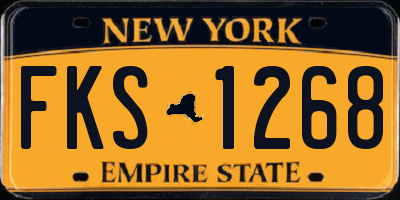 NY license plate FKS1268