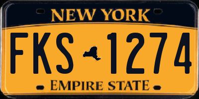 NY license plate FKS1274