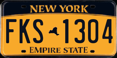 NY license plate FKS1304