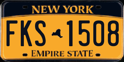 NY license plate FKS1508