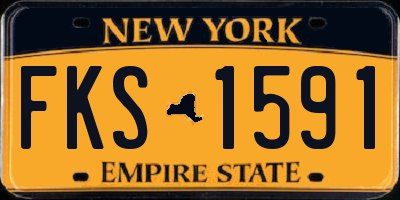 NY license plate FKS1591