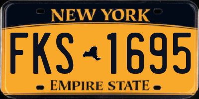 NY license plate FKS1695