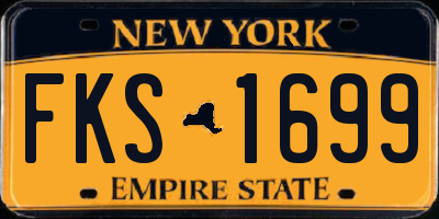 NY license plate FKS1699