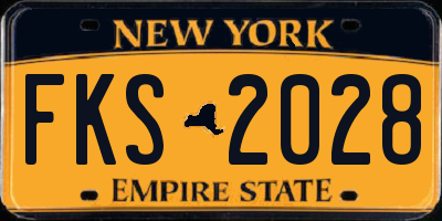 NY license plate FKS2028
