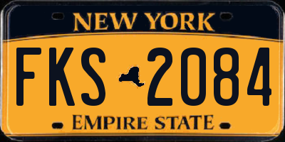 NY license plate FKS2084