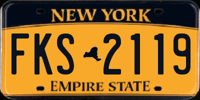 NY license plate FKS2119