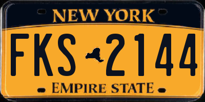 NY license plate FKS2144