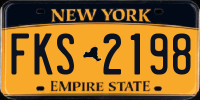 NY license plate FKS2198