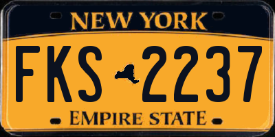 NY license plate FKS2237
