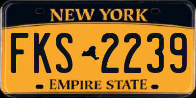 NY license plate FKS2239