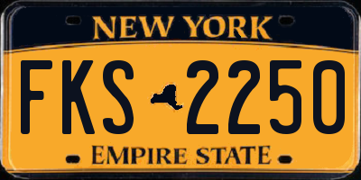 NY license plate FKS2250