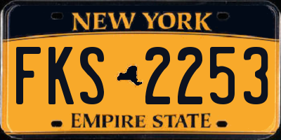 NY license plate FKS2253