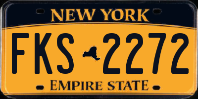 NY license plate FKS2272