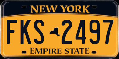 NY license plate FKS2497