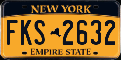 NY license plate FKS2632