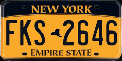 NY license plate FKS2646
