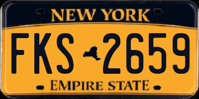 NY license plate FKS2659