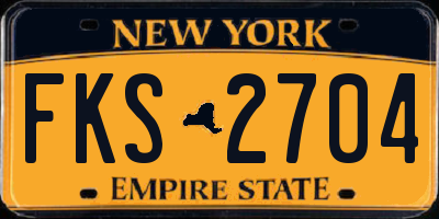 NY license plate FKS2704