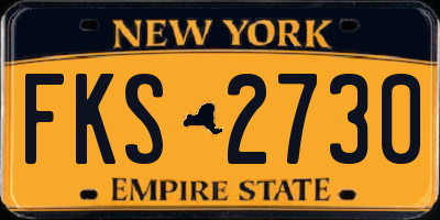 NY license plate FKS2730