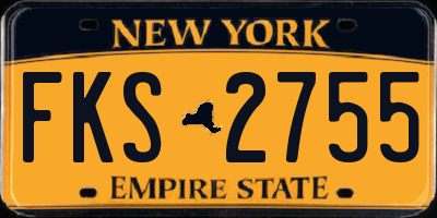 NY license plate FKS2755