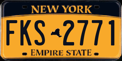 NY license plate FKS2771