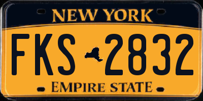 NY license plate FKS2832