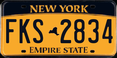 NY license plate FKS2834