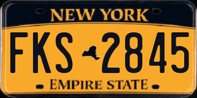 NY license plate FKS2845