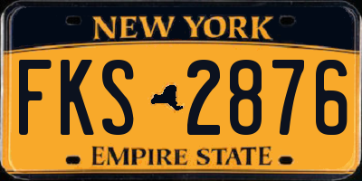 NY license plate FKS2876
