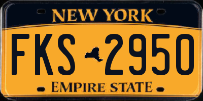 NY license plate FKS2950