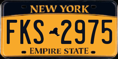 NY license plate FKS2975
