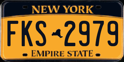 NY license plate FKS2979