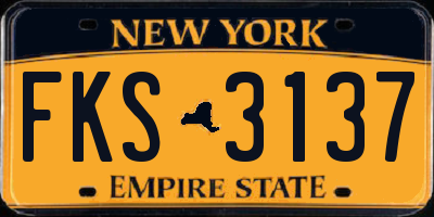 NY license plate FKS3137