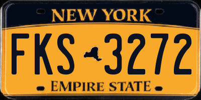 NY license plate FKS3272